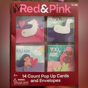 Valentines day pop up cards and envelopes